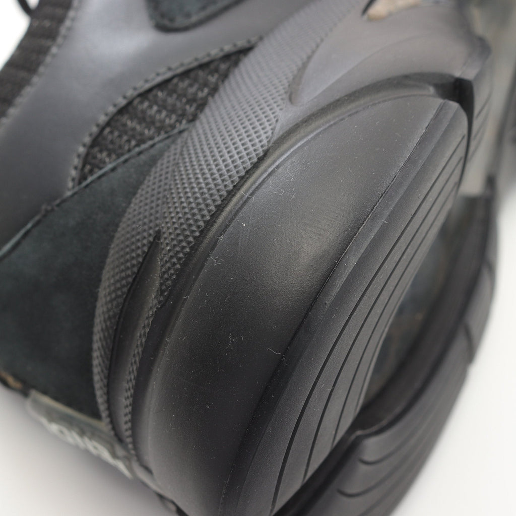 FENDI FASTER Sneakers Suede Fabric Black