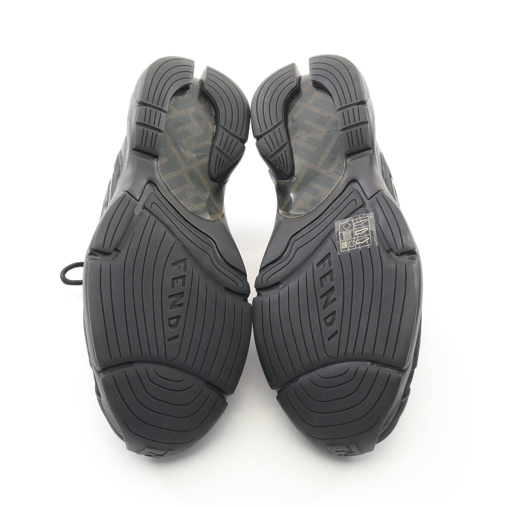 FENDI FASTER Sneakers Suede Fabric Black