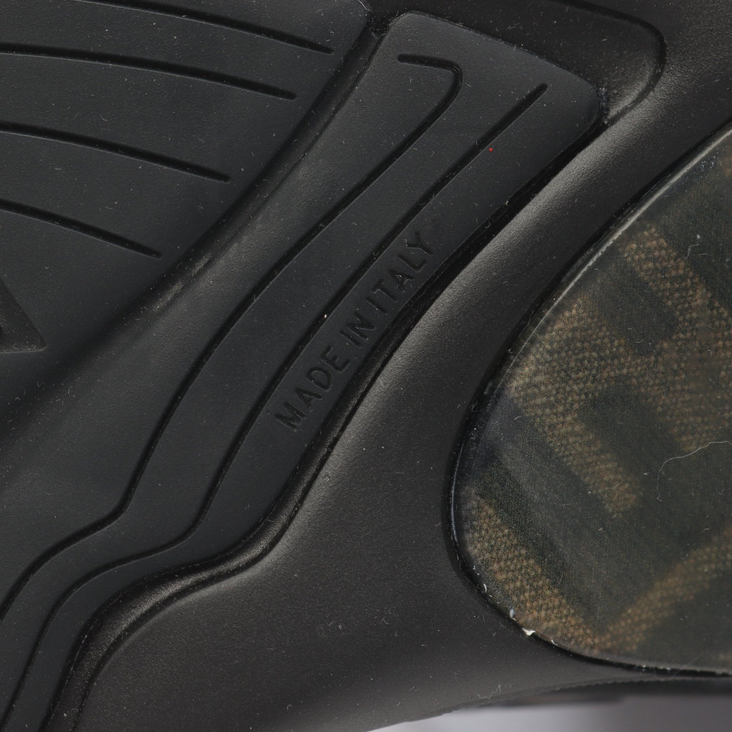 FENDI FASTER Sneakers Suede Fabric Black