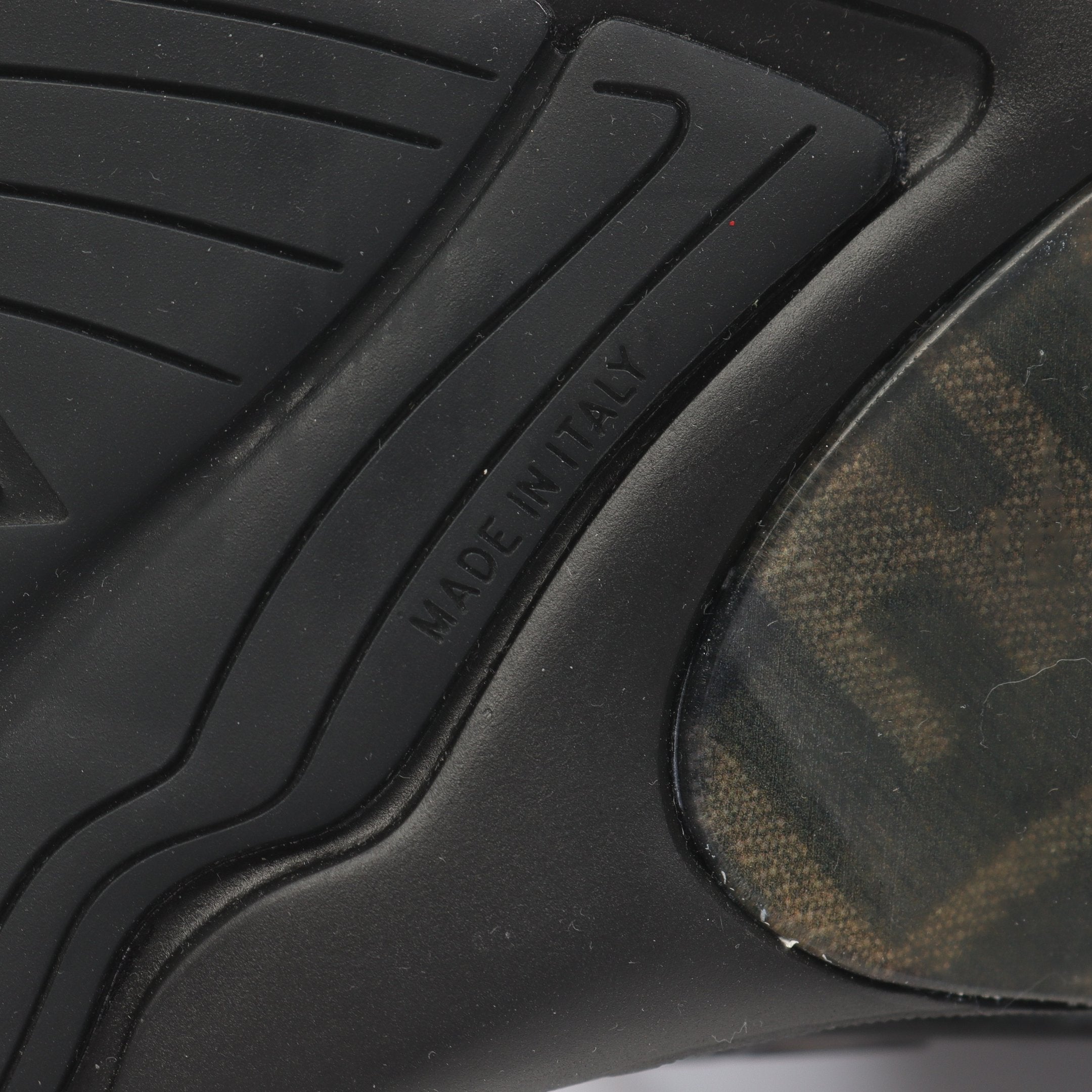 FENDI FASTER Sneakers Suede Fabric Black
