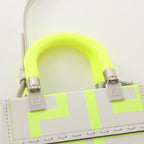 FENDI FENDI * Marc Jacobs Sunshine Shopper Mini Handbag Leather White Yellow 2WAY