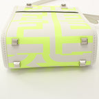 FENDI FENDI * Marc Jacobs Sunshine Shopper Mini Handbag Leather White Yellow 2WAY