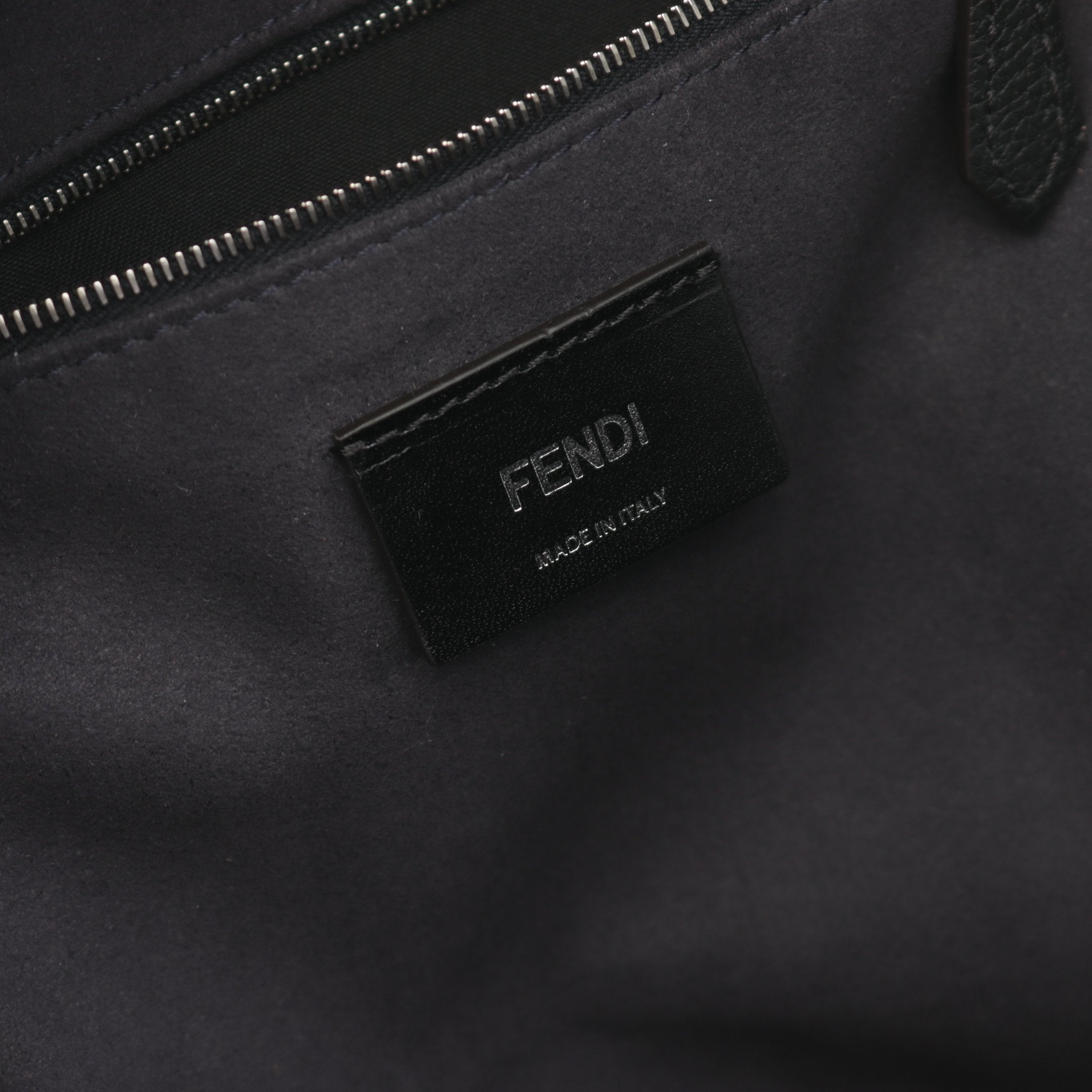 FENDI Chiodo Small Backpack Rucksack Leather Navy