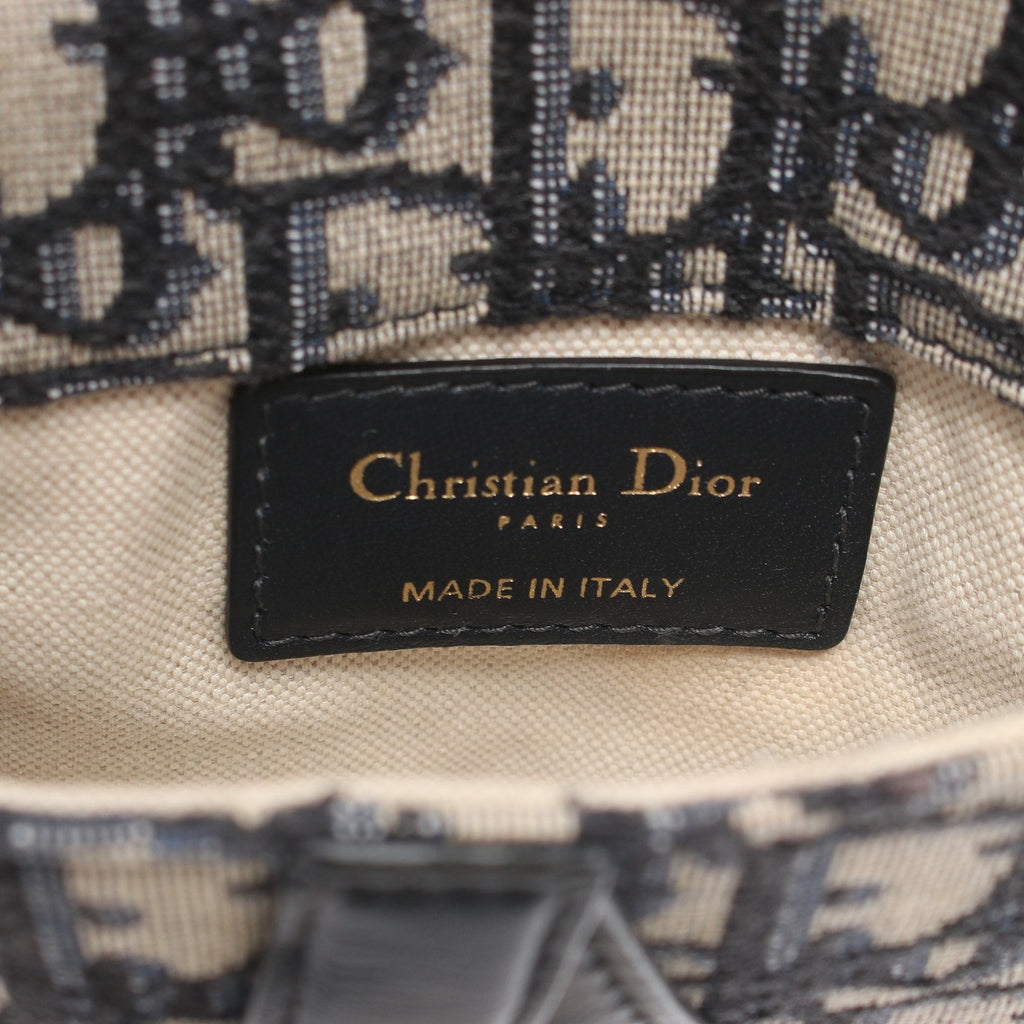 Dior Saddle Flat Belt pouch Oblique jacquard Body bag Waist bag Canvas Leather Light gray Navy