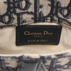 Dior Saddle Flat Belt pouch Oblique jacquard Body bag Waist bag Canvas Leather Light gray Navy