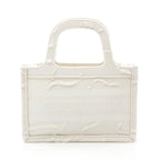 Dior BOOK TOTE Book tote Mini Handbag Canvas White