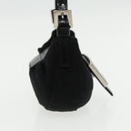 FENDI Mini Croissant Hand Bag Nylon Black Silver95417