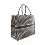 Dior BOOK TOTE Book tote Large Handbag Tote bag Canvas Navy Ivory