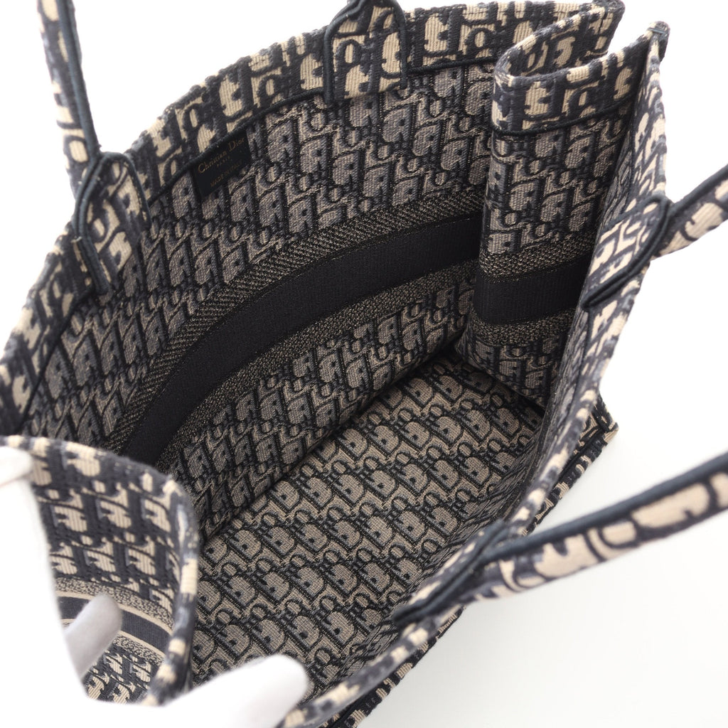 Dior BOOK TOTE Book tote Large Handbag Tote bag Canvas Navy Ivory