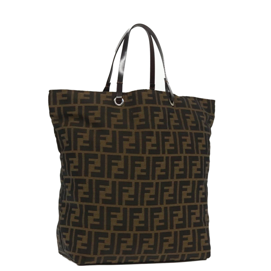 FENDI Zucca Canvas Tote Bag Brown Black95466
