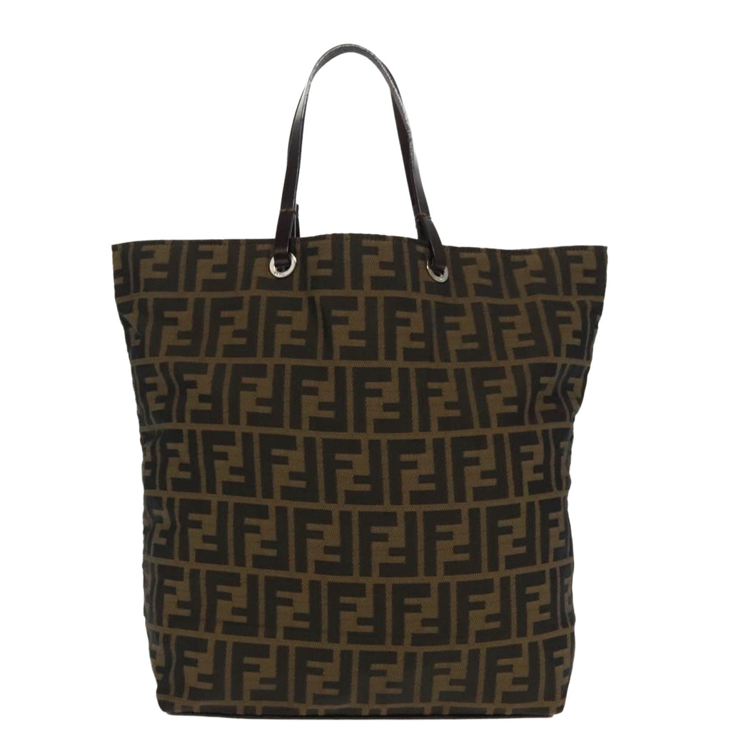 FENDI Zucca Canvas Tote Bag Brown Black95466