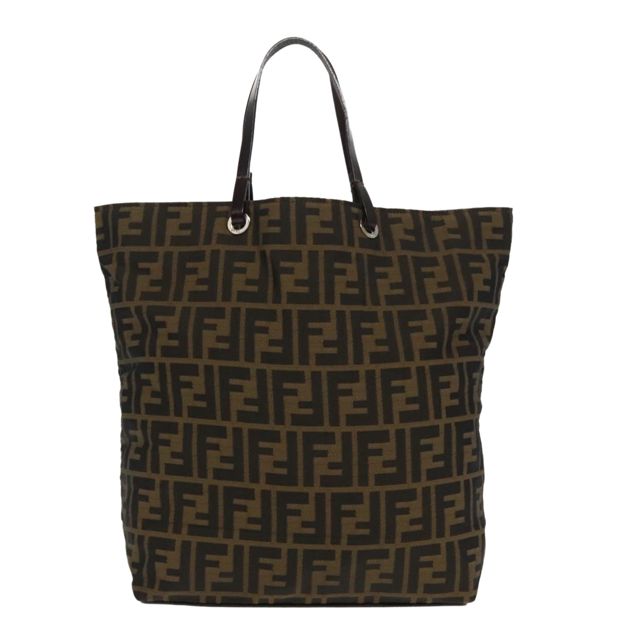 FENDI Zucca Canvas Tote Bag Brown Black95466
