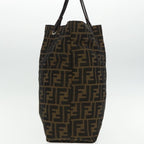 FENDI Zucca Canvas Tote Bag Brown Black95466