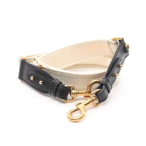 Dior Embroidery Shoulder strap Canvas Leather Off white Black Multicolor