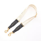 Dior Embroidery Shoulder strap Canvas Leather Off white Black Multicolor