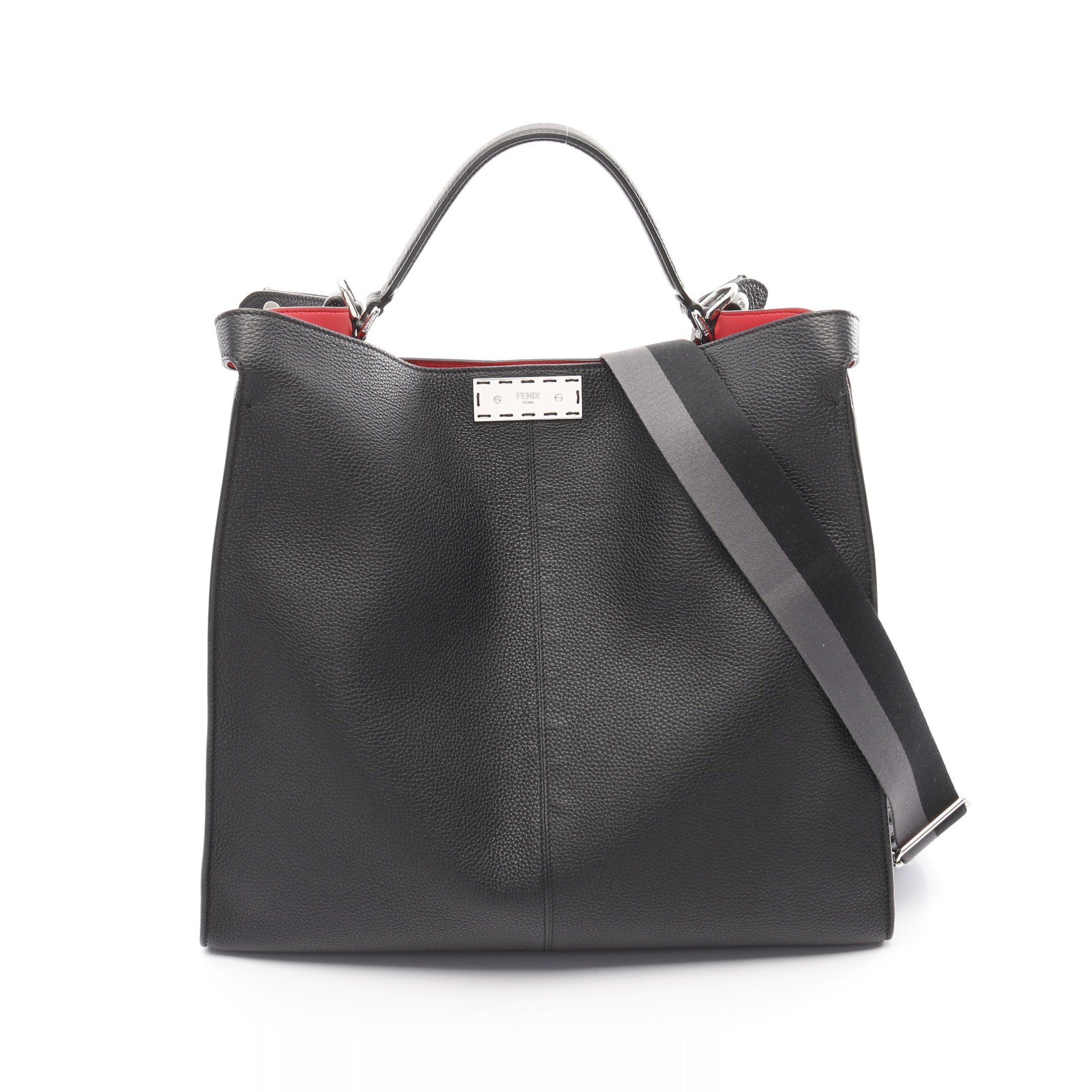 FENDI Peekaboo X light Shoulder bag Leather Black 2WAY