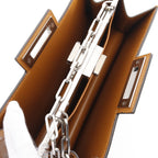 FENDI Peekaboo Cut Medium Chain shoulder bag Leather Brown