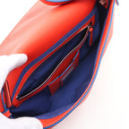 FENDI Monster Bucket Handbag Leather Orange red Black