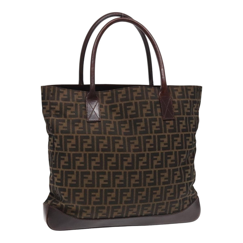 FENDI Zucca Canvas Tote Bag Brown Black95503