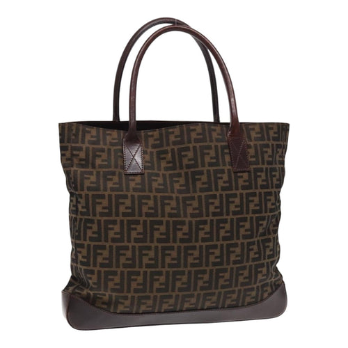 FENDI Zucca Canvas Tote Bag Brown Black95503