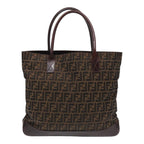 FENDI Zucca Canvas Tote Bag Brown Black95503