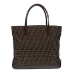 FENDI Zucca Canvas Tote Bag Brown Black95503