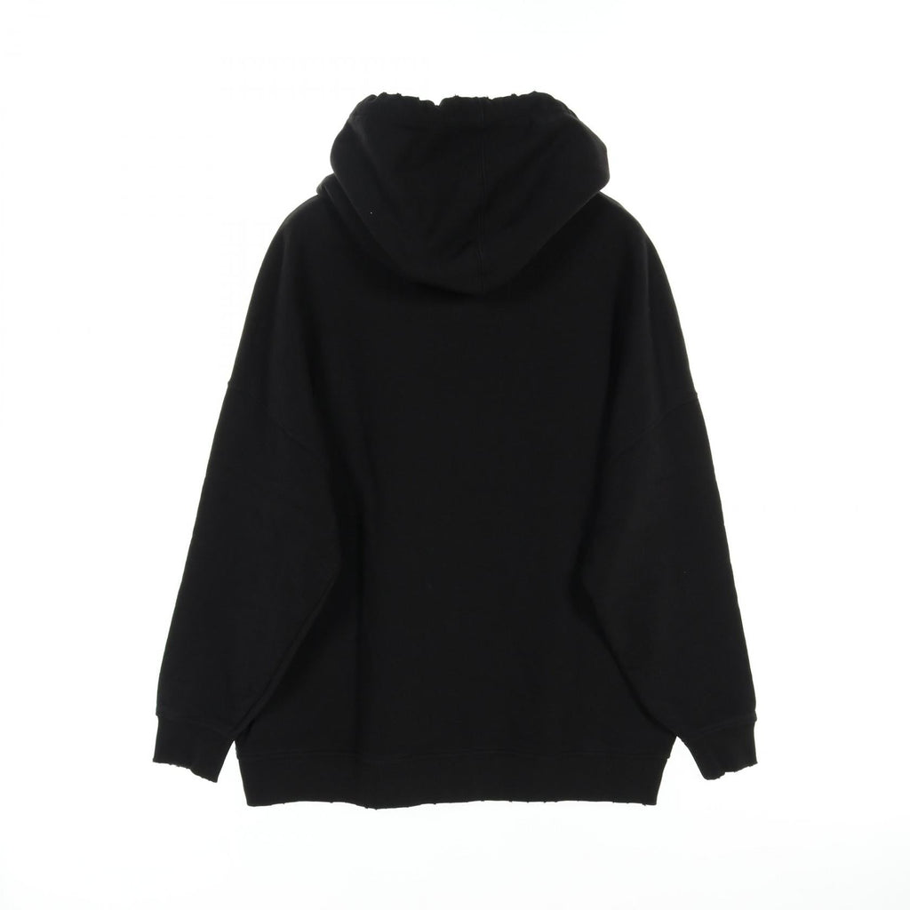 FENDI FENDI * MARC JACOBS FF Baguette Booties Pullover hoodie Cotton Black Damage processing