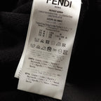 FENDI FENDI * MARC JACOBS FF Baguette Booties Pullover hoodie Cotton Black Damage processing