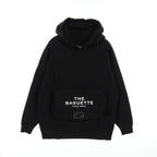 FENDI FENDI * MARC JACOBS FF Baguette Booties Pullover hoodie Cotton Black Damage processing