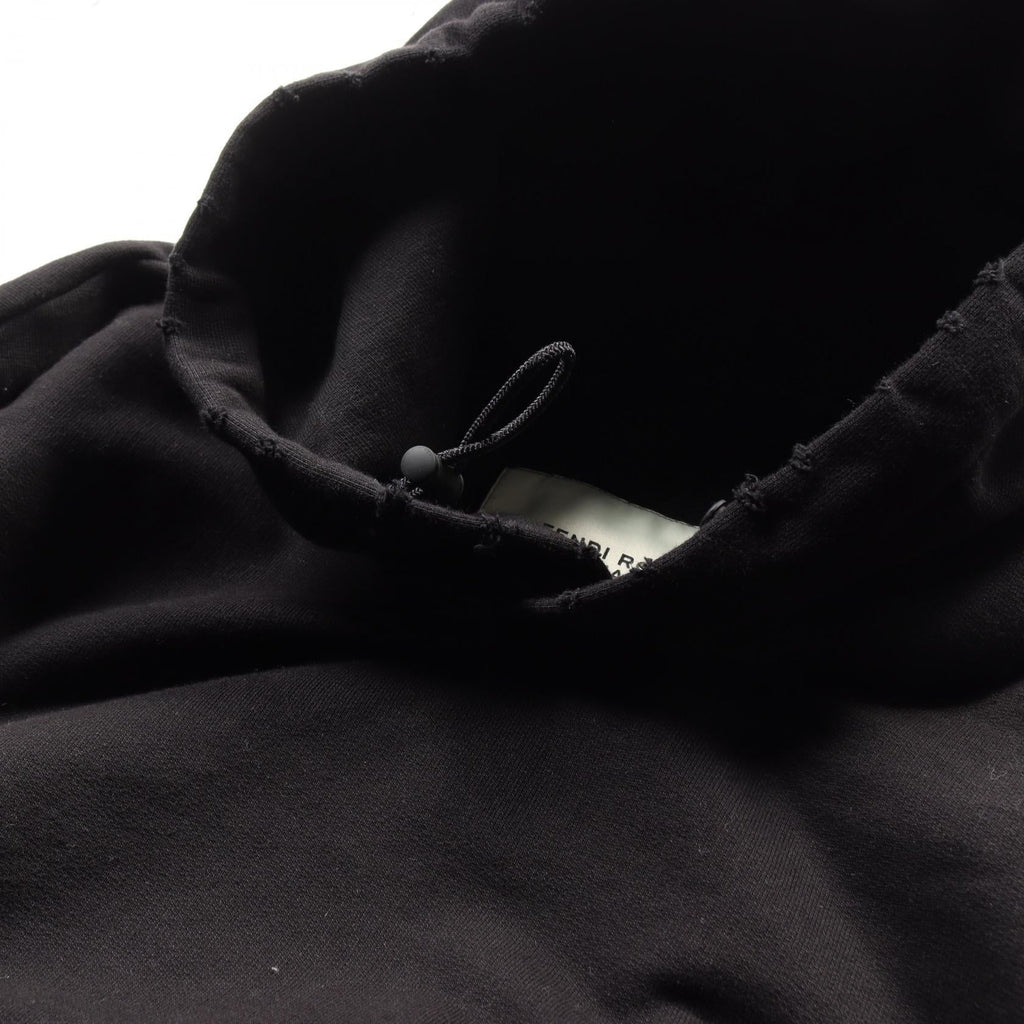 FENDI FENDI * MARC JACOBS FF Baguette Booties Pullover hoodie Cotton Black Damage processing