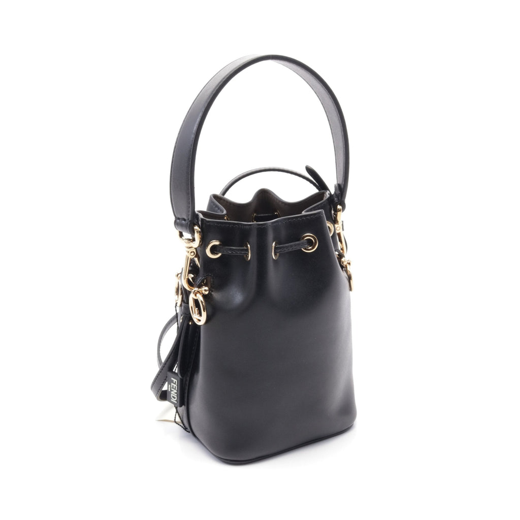 FENDI Mini Montresor Handbag Leather Black 2WAY