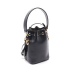 FENDI Mini Montresor Handbag Leather Black 2WAY