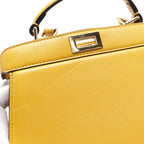 FENDI Peekaboo ISeeU Handbag Leather Yellow 2WAY