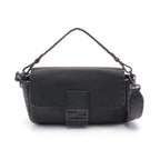 FENDI Bucket Selleria Handbag Leather Black 2WAY