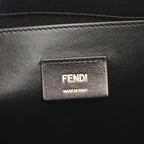 FENDI Shopping bag Medium Shoulder bag Tote bag Leather Yellow Black 2WAY
