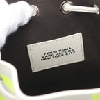 FENDI FENDI * MARC JACOBS Mini Montresor Handbag Leather White Yellow 2WAY