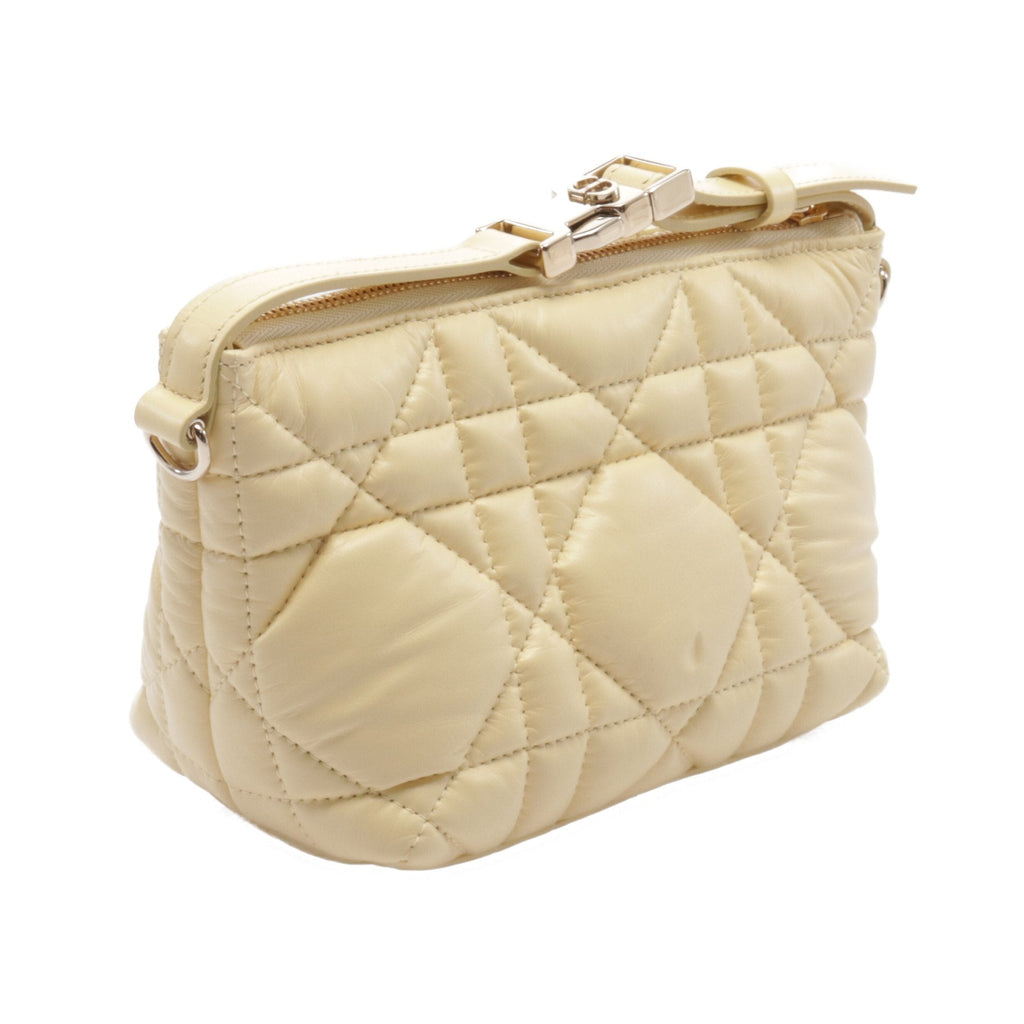 Dior Dior Travel Nomad pouch Small Handbag Leather Light yellow