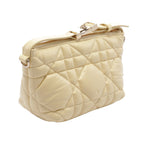 Dior Dior Travel Nomad pouch Small Handbag Leather Light yellow
