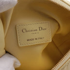 Dior Dior Travel Nomad pouch Small Handbag Leather Light yellow