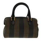 FENDI Pecan Canvas Mini Hand Bag Brown Black gold95610