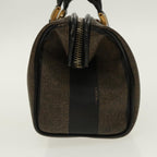 FENDI Pecan Canvas Mini Hand Bag Brown Black gold95610
