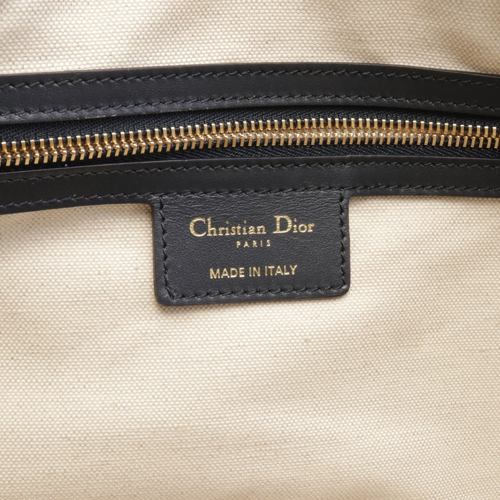 Dior VIBE Vibe Medium Bowling Bag Handbag Mini boston bag Leather Dark navy White 2WAY