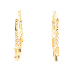 Dior Earrings GP Rhinestone Gold Clear Logo