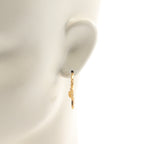 Dior Earrings GP Rhinestone Gold Clear Logo