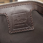 FENDI Zucca Handbag Tote bag Canvas Brown Dark brown