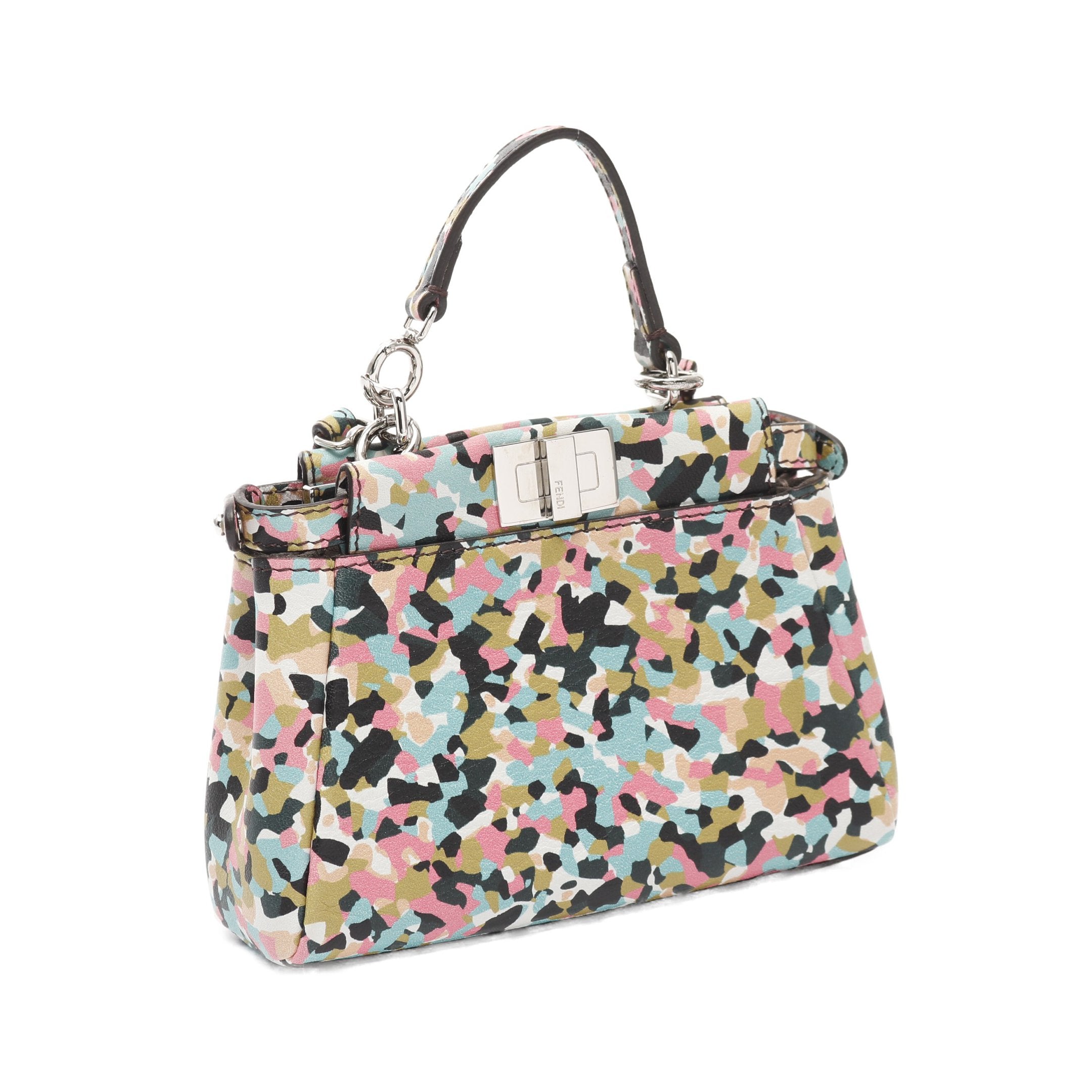 FENDI Micro peekaboo Handbag Leather Multicolor 2WAY