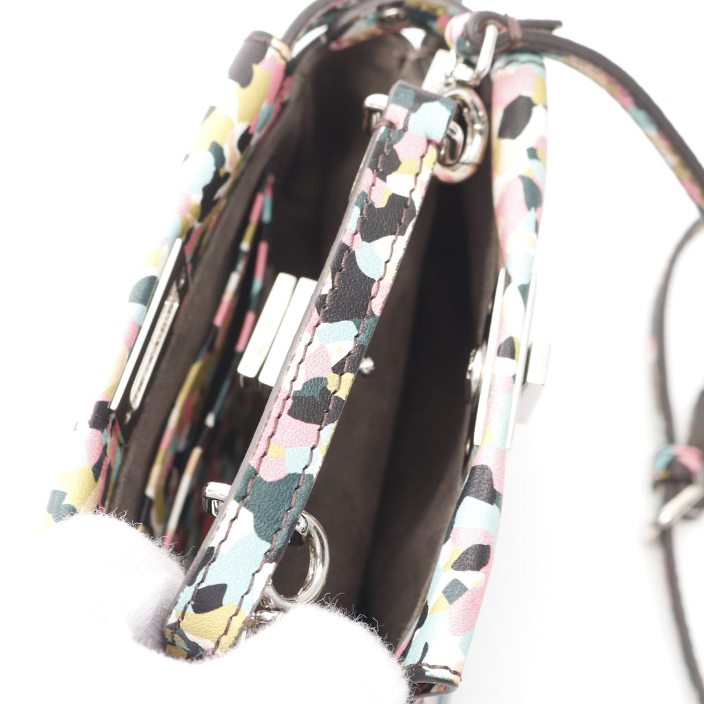 FENDI Micro peekaboo Handbag Leather Multicolor 2WAY