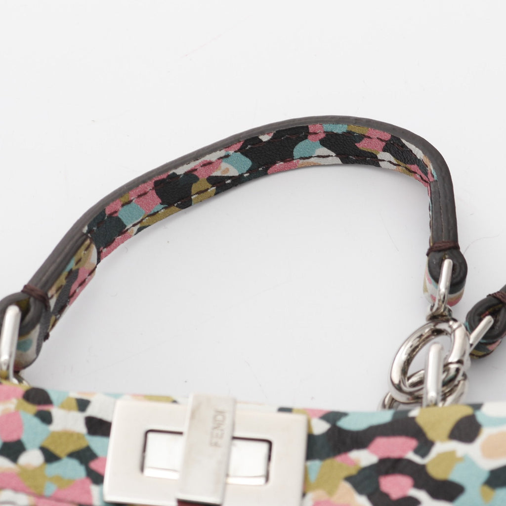 FENDI Micro peekaboo Handbag Leather Multicolor 2WAY
