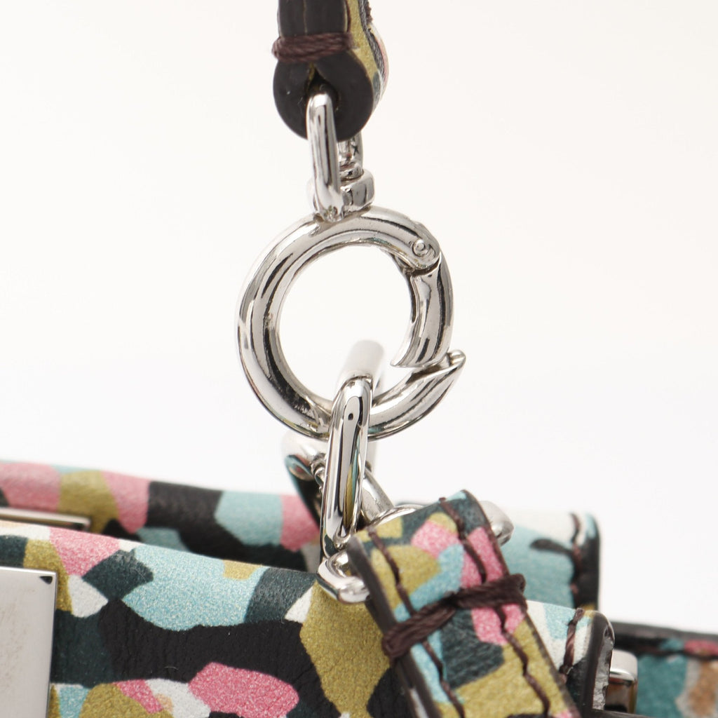 FENDI Micro peekaboo Handbag Leather Multicolor 2WAY