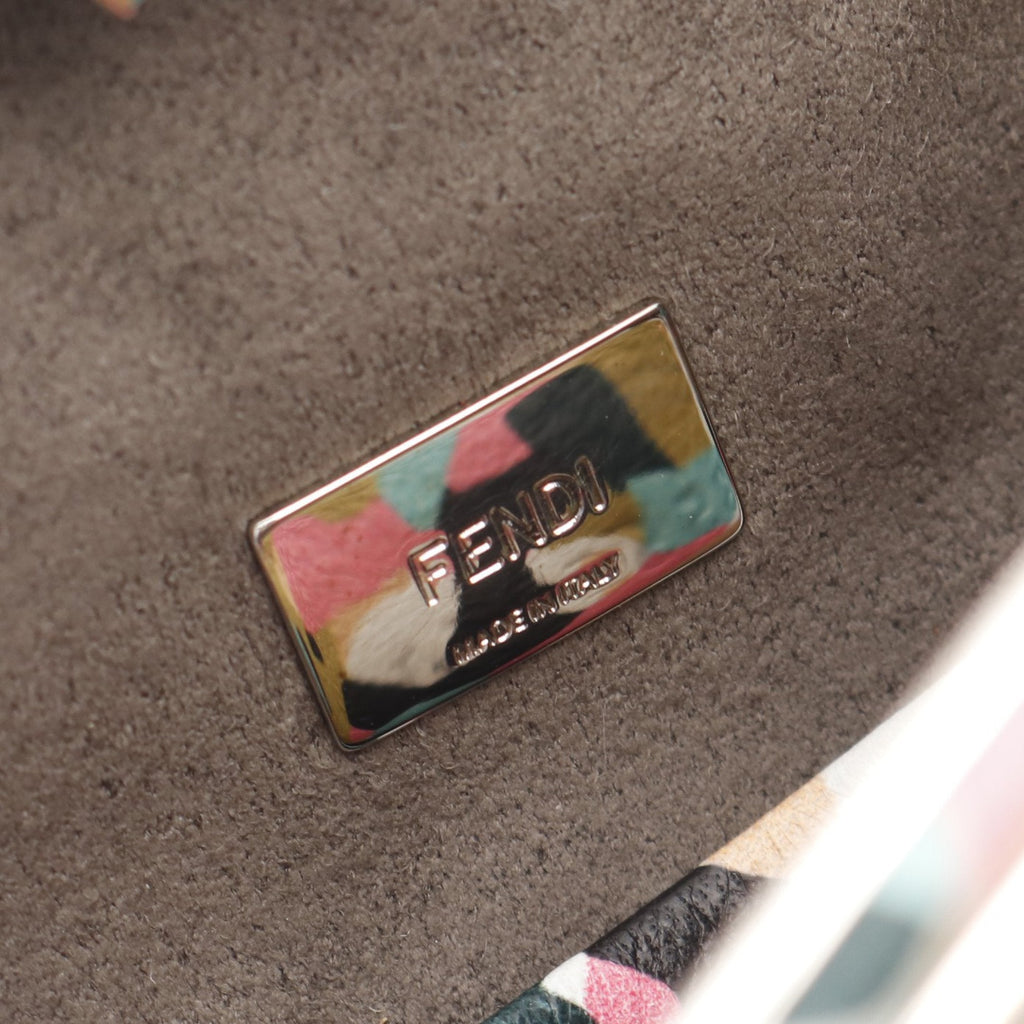 FENDI Micro peekaboo Handbag Leather Multicolor 2WAY